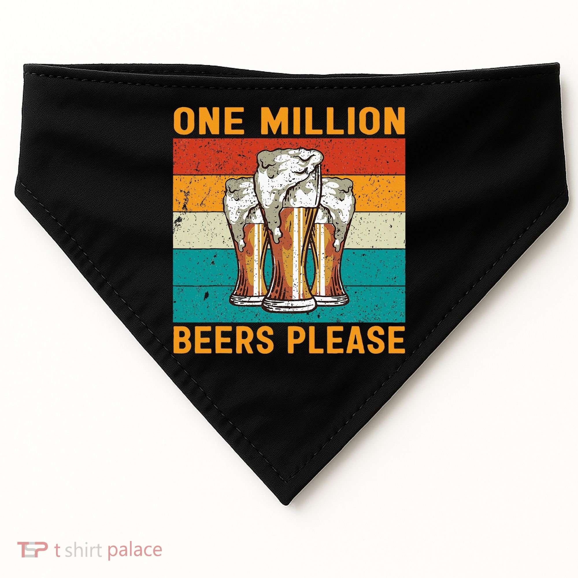 One Million Beers Please USA-Made Doggie Bandana