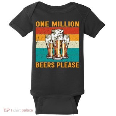 One Million Beers Please Baby Bodysuit