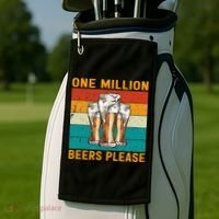 One Million Beers Please Golf Towel thumb 2