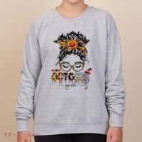 October Messy bun hair october birthday halloween  Women's Sweatshirt thumb 0