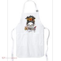 October Messy bun hair october birthday halloween  Apron thumb 0