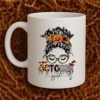 October Messy bun hair october birthday halloween  Coffee Mug thumb 2