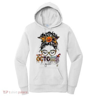 October Messy bun hair october birthday halloween  Women's Hoodie
