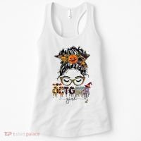 October Messy bun hair october birthday halloween  Women's Tank Top thumb 0