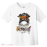 October Messy bun hair october birthday halloween  Toddler T-Shirt thumb 0