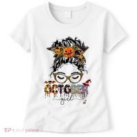 October Messy bun hair october birthday halloween  Women's T-Shirt thumb 0