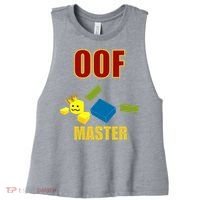 Oof Master Computer Video Game Funny Noob Gamer Great Gift Women's Racerback Cropped Tank thumb 0