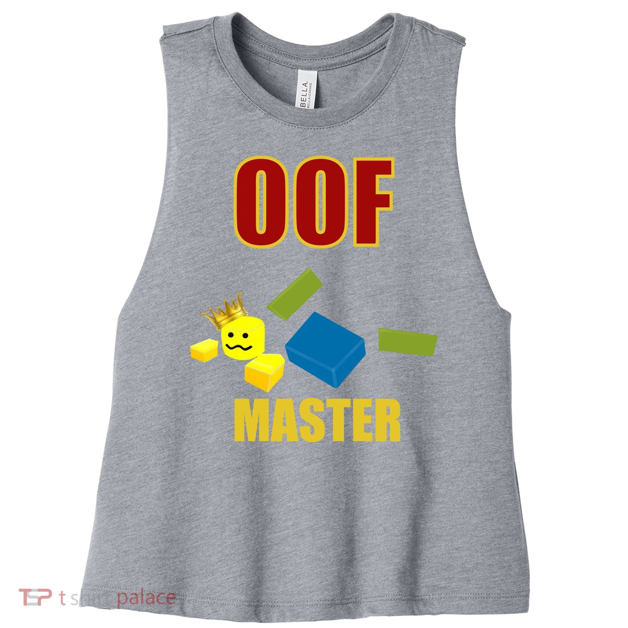 Oof Master Computer Video Game Funny Noob Gamer Great Gift Women's Racerback Cropped Tank