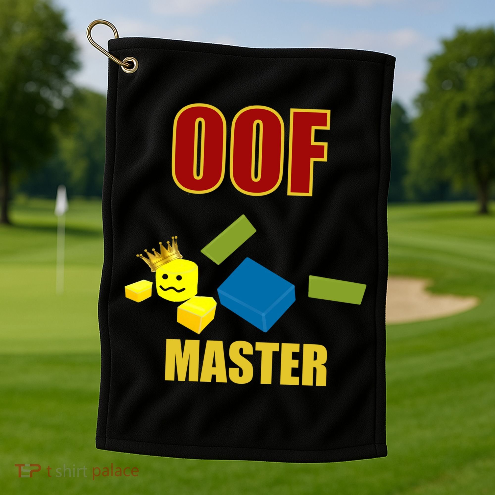 Oof Master Computer Video Game Funny Noob Gamer Great Gift Golf Towel