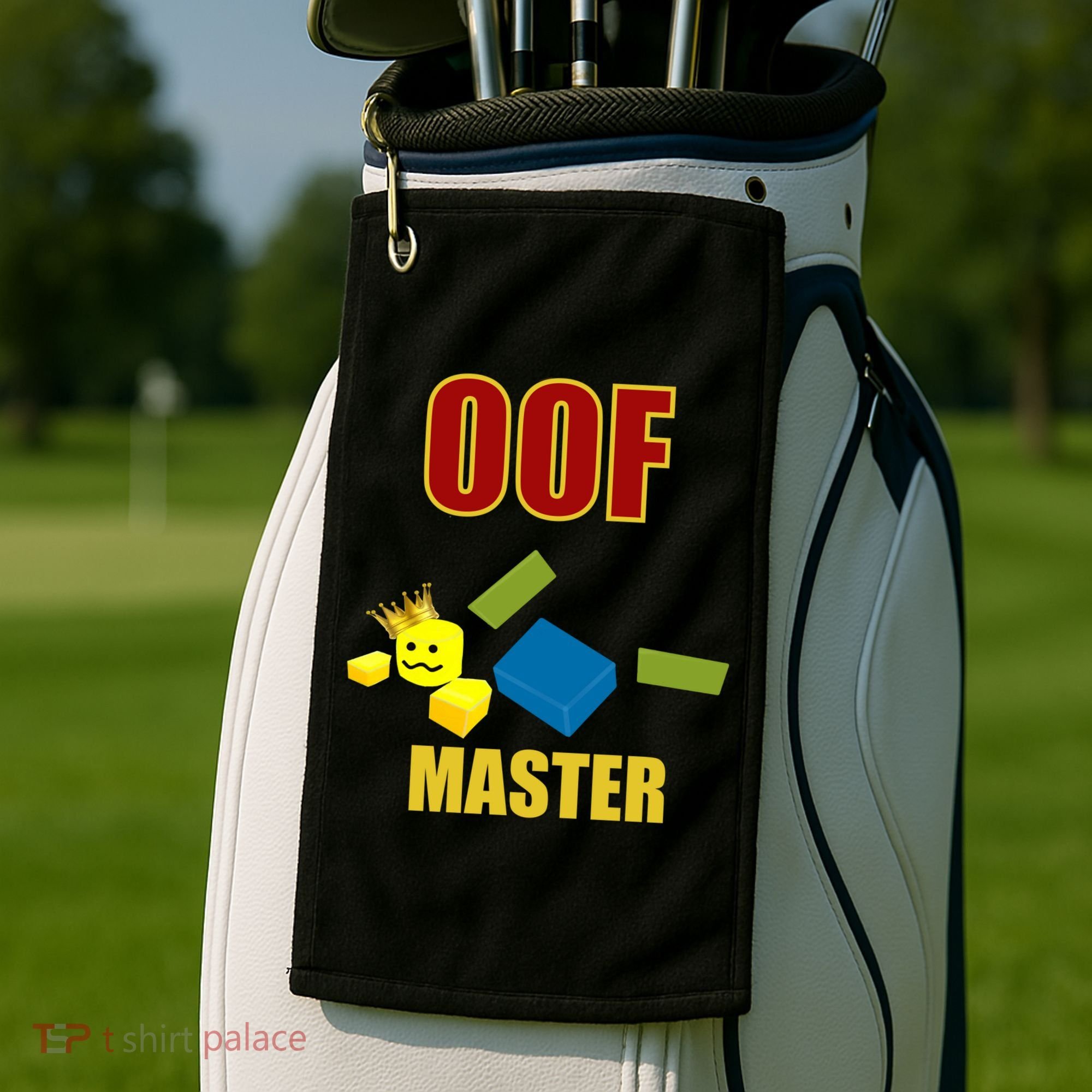 Oof Master Computer Video Game Funny Noob Gamer Great Gift Golf Towel