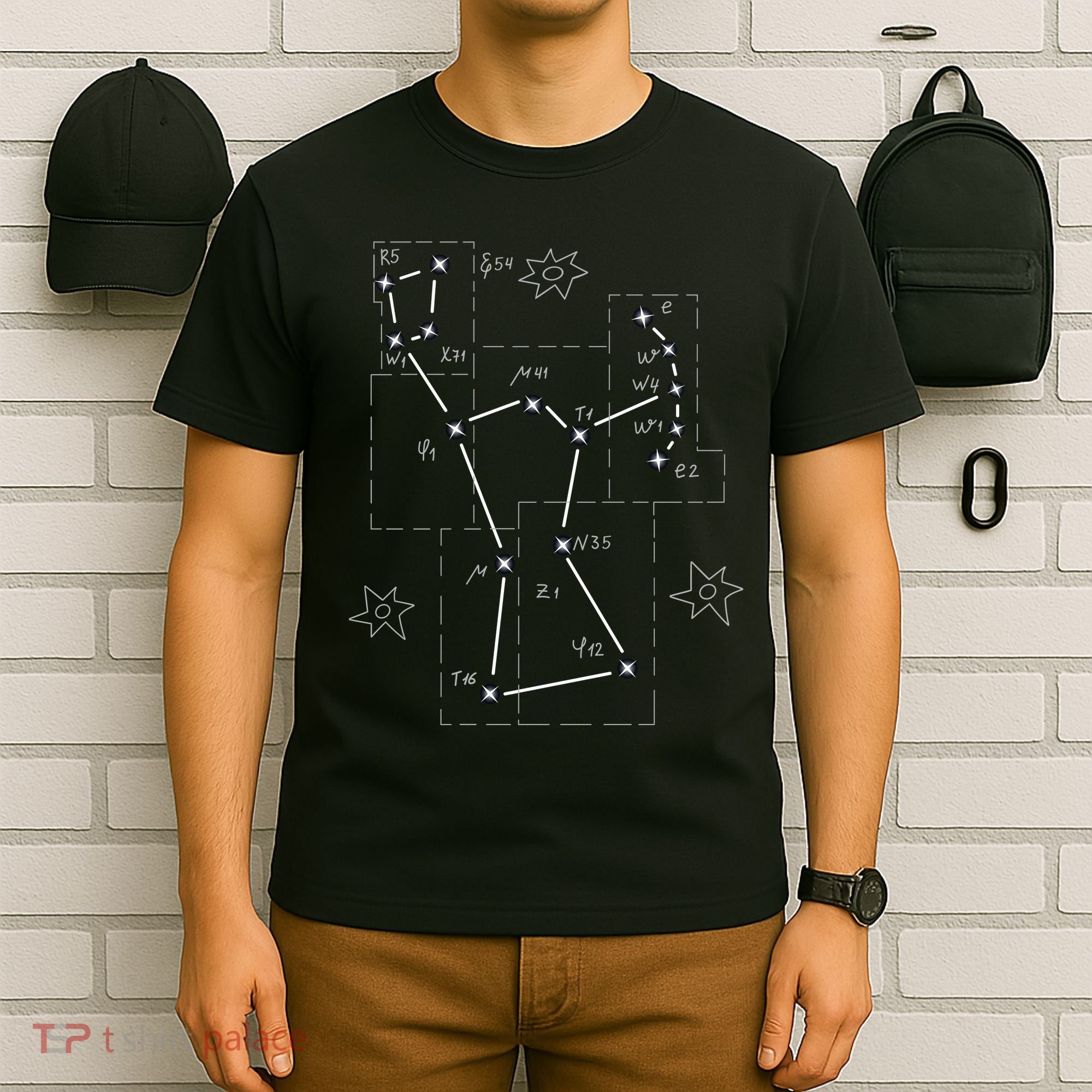 Orion Makeup Constellation Space Solar System Stars Astronomy T-Shirt