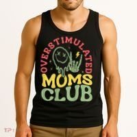 Overstimulated Moms Club Mother Day Tank Top thumb 3