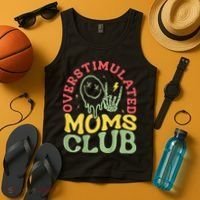 Overstimulated Moms Club Mother Day Tank Top thumb 4