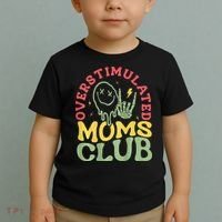 Overstimulated Moms Club Mother Day Toddler T-Shirt thumb 2