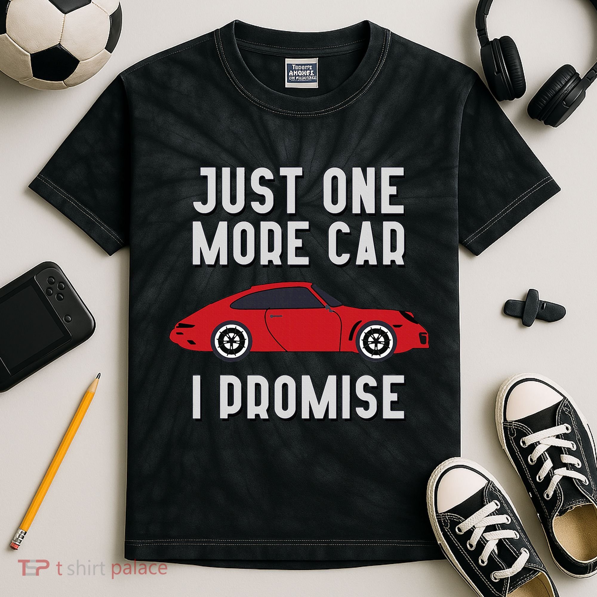 One More Car Part I Promise For Car Enthusiast Kids Tie-Dye T-Shirt