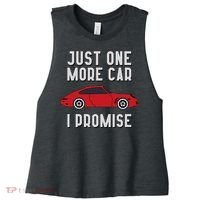 One More Car Part I Promise For Car Enthusiast Women's Racerback Cropped Tank thumb 0