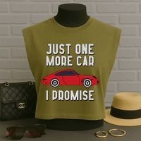 One More Car Part I Promise For Car Enthusiast Garment-Dyed Women's Muscle Tee thumb 3