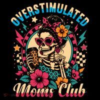 Overstimulated Moms Club Skeleton Women's Hoodie thumb 2