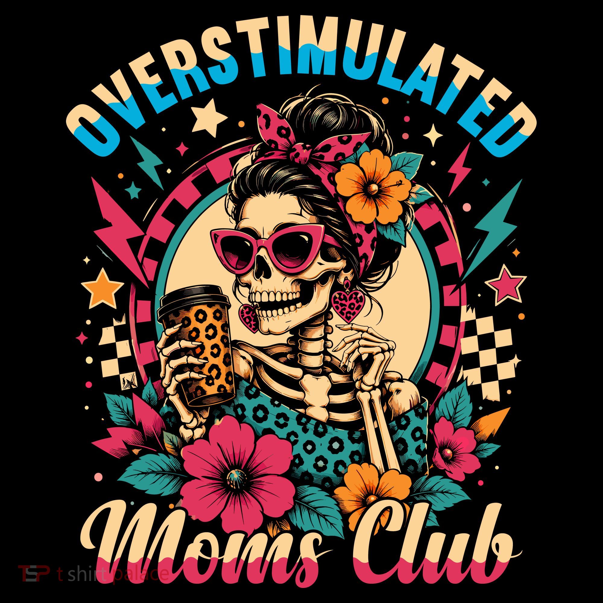 Overstimulated Moms Club Skeleton Visor