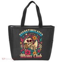 Overstimulated Moms Club Skeleton Tote Bag thumb 0