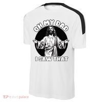 Oh My Dad I Saw That Funny Jesus Humor Sport-Tek Competitor United Soccer Jersey thumb 2