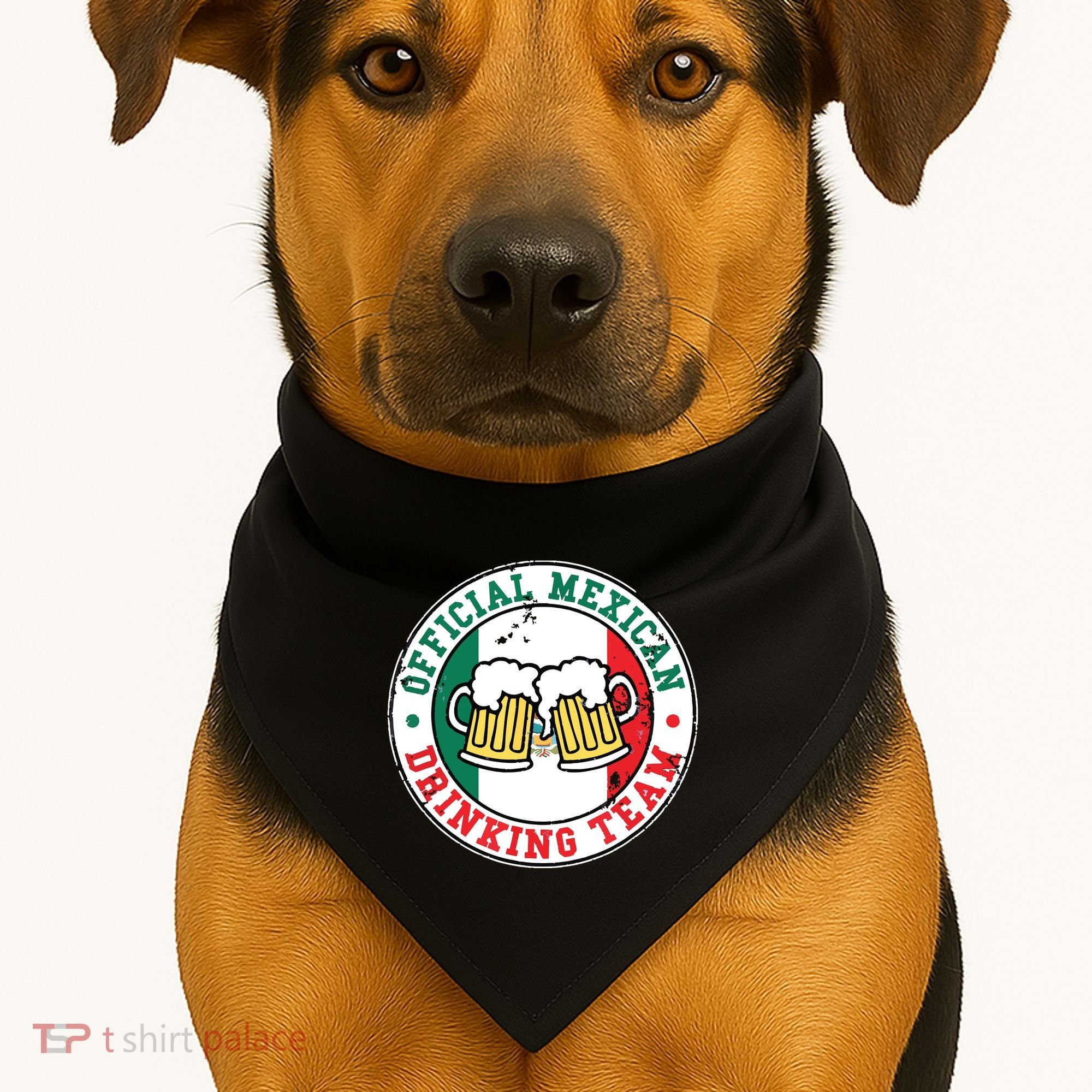 Official Mexican Drinking Team Funny Mexico Drinking Team USA-Made Doggie Bandana