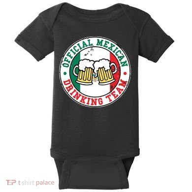Official Mexican Drinking Team Funny Mexico Drinking Team Baby Bodysuit