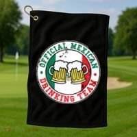 Official Mexican Drinking Team Funny Mexico Drinking Team Golf Towel thumb 1