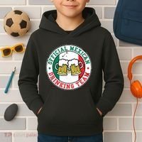 Official Mexican Drinking Team Funny Mexico Drinking Team Kids Hoodie thumb 2