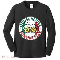 Official Mexican Drinking Team Funny Mexico Drinking Team Kids Long Sleeve Shirt thumb 0