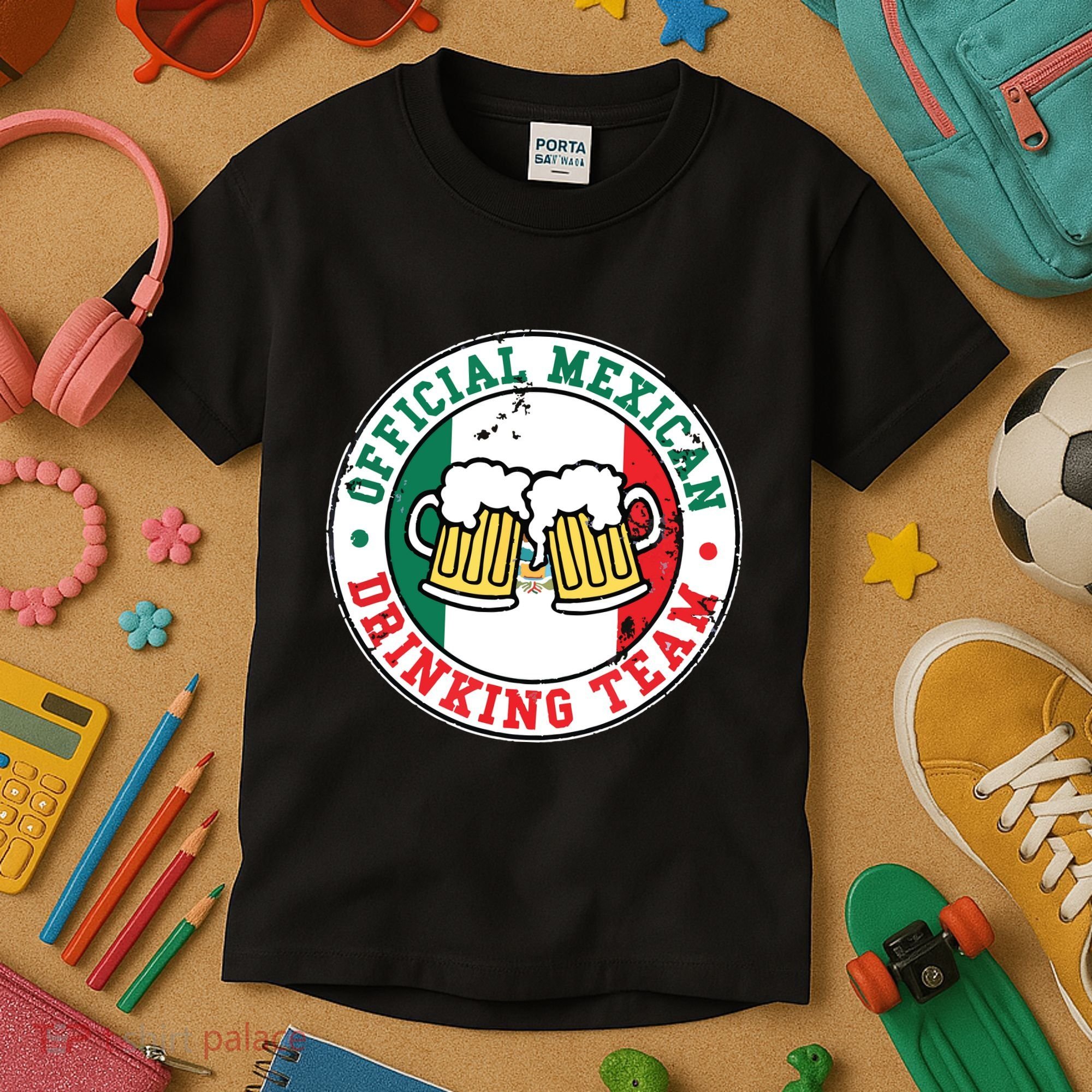 Official Mexican Drinking Team Funny Mexico Drinking Team Kids T-Shirt