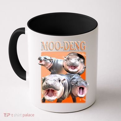 Orange Moo Deng Meme Hippo Coffee Mug
