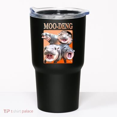 Orange Moo Deng Meme Hippo Tumbler