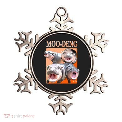 Orange Moo Deng Meme Hippo Ornament