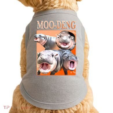 Orange Moo Deng Meme Hippo Doggie Tank