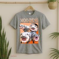 Orange Moo Deng Meme Hippo T-Shirt thumb 2