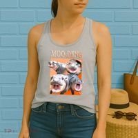 Orange Moo Deng Meme Hippo Women's Tank Top thumb 2