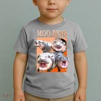 Orange Moo Deng Meme Hippo Toddler T-Shirt thumb 2