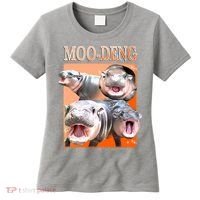Orange Moo Deng Meme Hippo Women's T-Shirt thumb 0