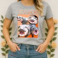 Orange Moo Deng Meme Hippo Women's T-Shirt thumb 2