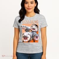 Orange Moo Deng Meme Hippo Women's T-Shirt thumb 4