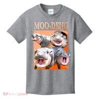 Orange Moo Deng Meme Hippo Kids T-Shirt thumb 0