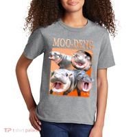 Orange Moo Deng Meme Hippo Kids T-Shirt thumb 2