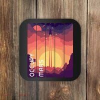 Occupy Mars Elon Musk Spacex Space Landscape Astronaut Planets Stars Coaster thumb 0