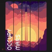 Occupy Mars Elon Musk Spacex Space Landscape Astronaut Planets Stars Toddler Hoodie thumb 2