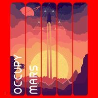 Occupy Mars Elon Musk Spacex Space Landscape Astronaut Planets Stars Santa Hat thumb 1