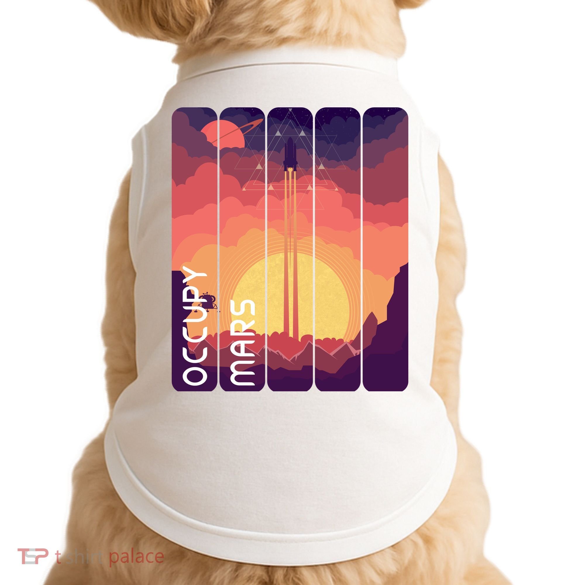 Occupy Mars Elon Musk Spacex Space Landscape Astronaut Planets Stars Doggie Tank