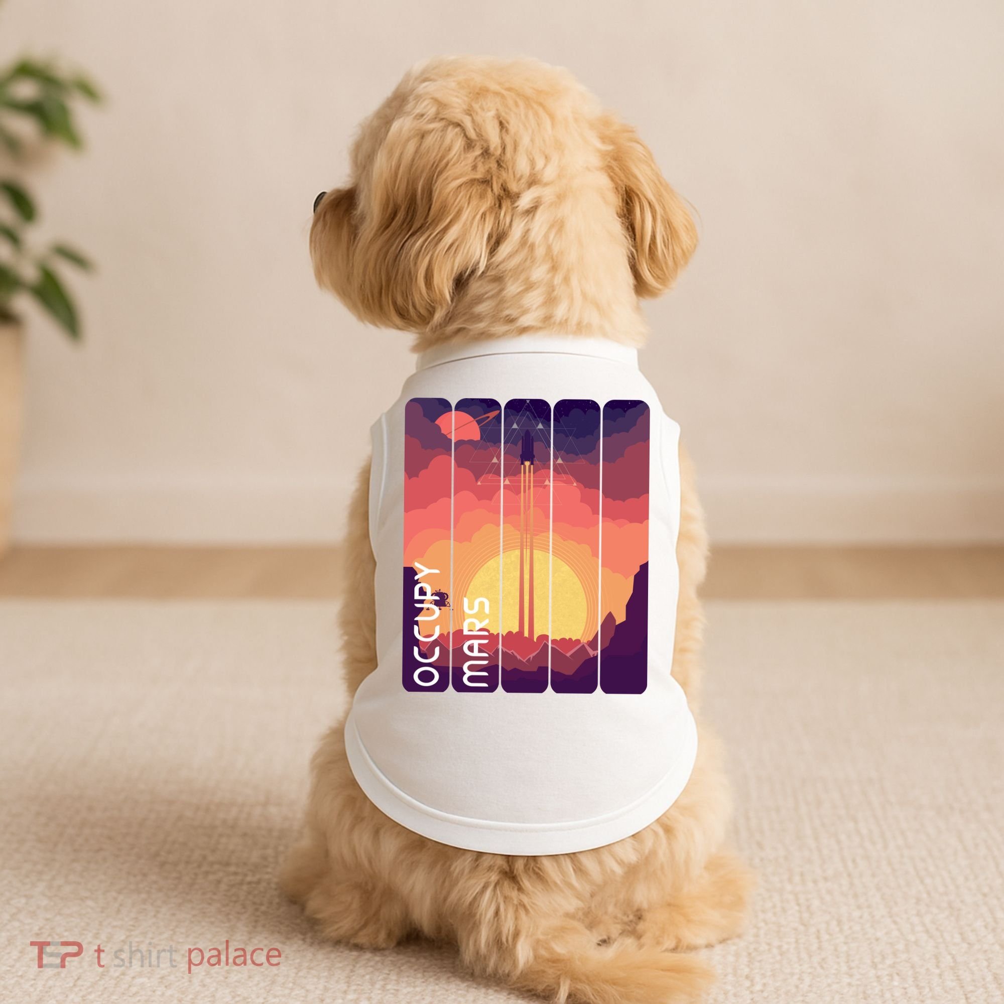 Occupy Mars Elon Musk Spacex Space Landscape Astronaut Planets Stars Doggie Tank