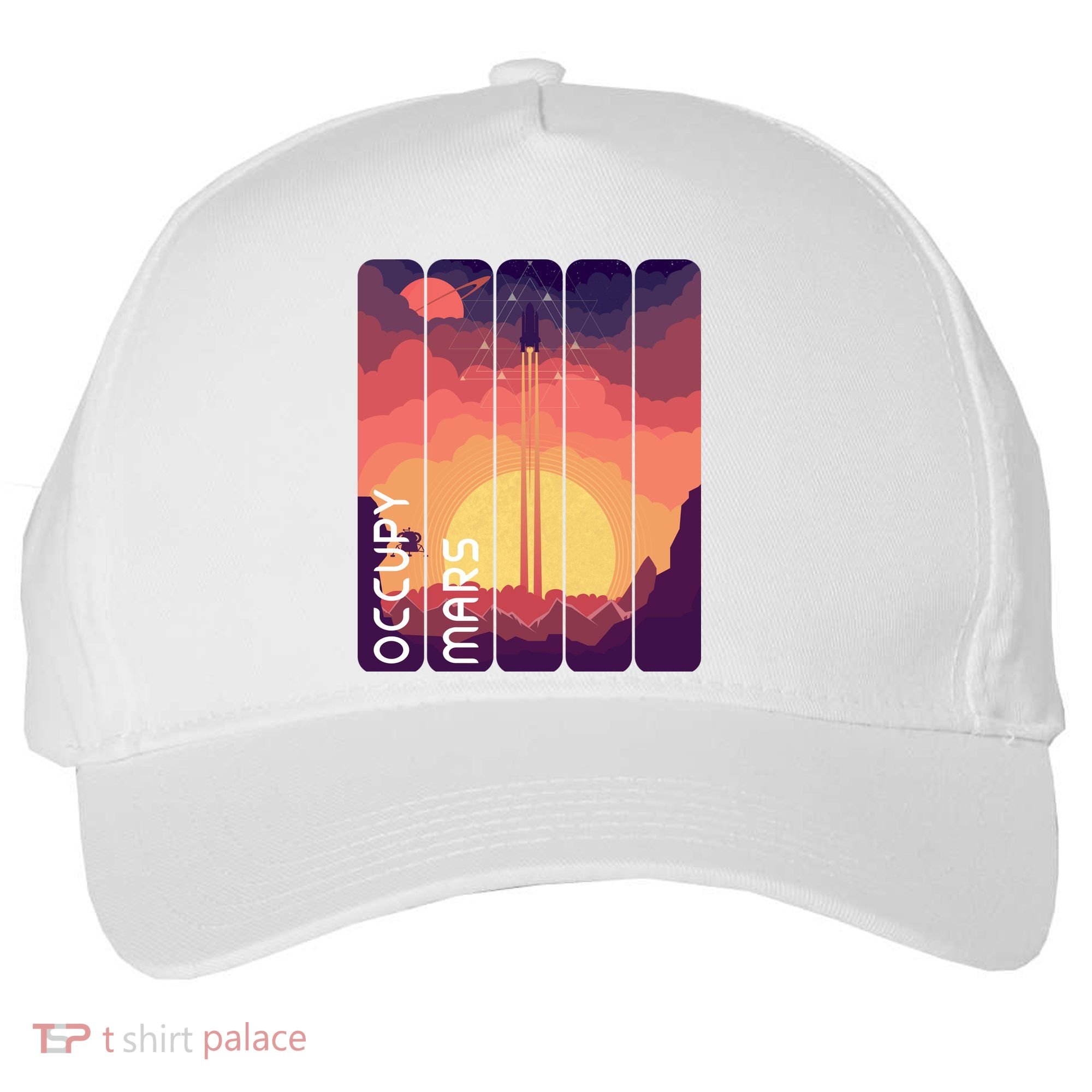 Occupy Mars Elon Musk Spacex Space Landscape Astronaut Planets Stars Five-Panel Snapback Cap