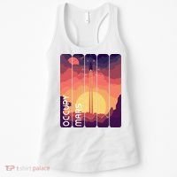 Occupy Mars Elon Musk Spacex Space Landscape Astronaut Planets Stars Women's Tank Top thumb 0